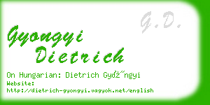 gyongyi dietrich business card